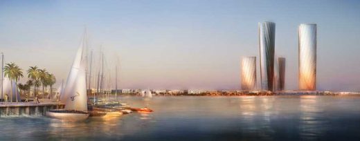 Lusail Qatar building designs by Foster + Partners Architects