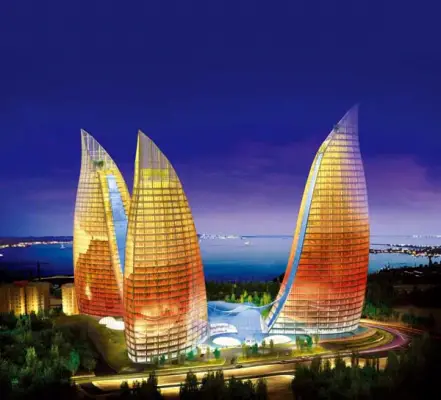 Flame Towers, Baku Buildings, Azerbaijan