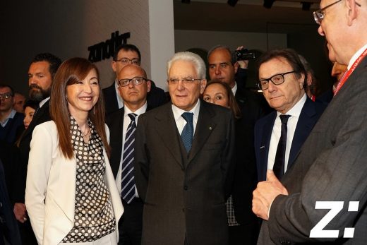 The President of the Italian Republic Sergio Mattarella visited the Zanotta stand at the Milan Furniture fair 2017