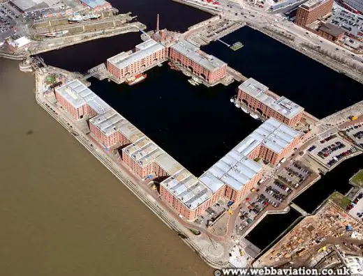 Albert Dock Liverpool aerial photo