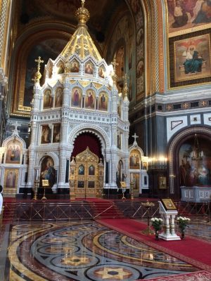Cathedral of Christ the Saviour in Moscow interior