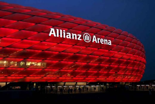 Allianz Arena building facade lighting - Munich Architecture News