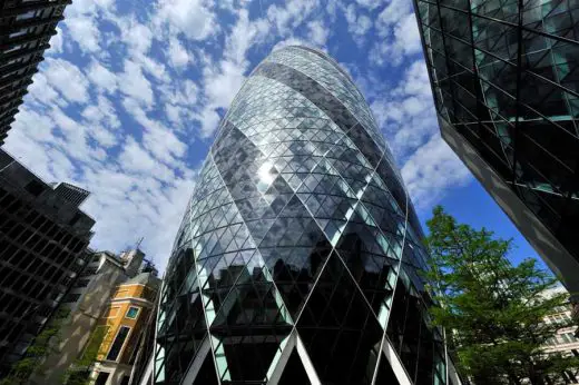 Gherkin London Architecture - 30 St Mary Axe Swiss Re Building