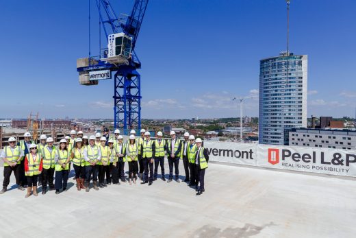 Plaza 1821 building Topping Out Ceremony Liverpool Waters