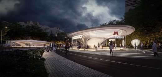 Moscow Metro Design Competition - Klenoviy Bulvar 2 Metro Station winner