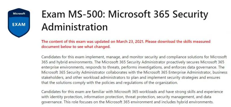 Free MS-500 Dumps