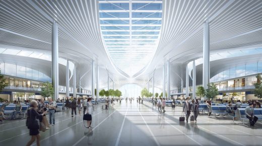 Zhanjiang Central Station Hub design by Aedas Architects