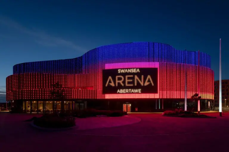 Swansea Arena Building, Wales Copr Bay earchitect