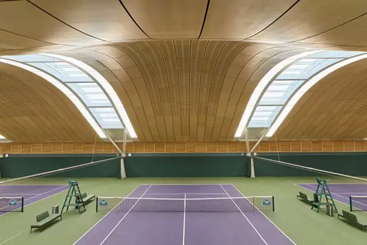 New AELTC Indoor Courts, Somerset Road, London, UK