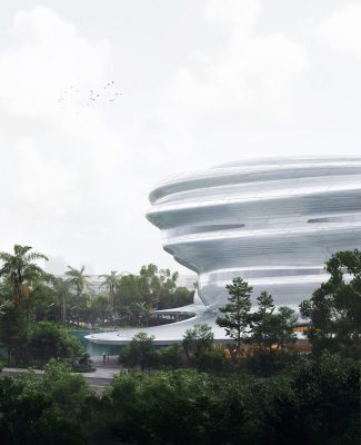 Hainan Science Museum construction Haikou China