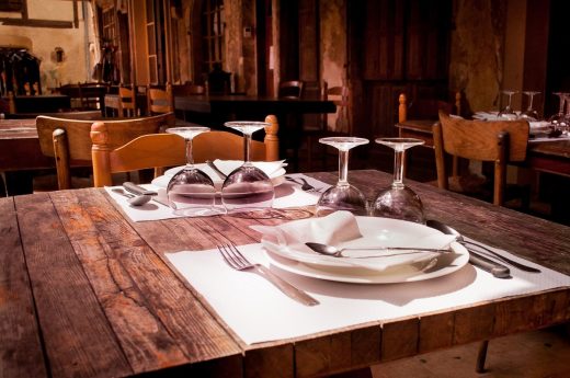 Restaurant furniture table setting