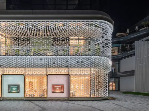 diamond-encrusted façade for Tiffany & Co. store in Shanghai