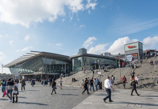 Meridian Square and Stratford Station, London