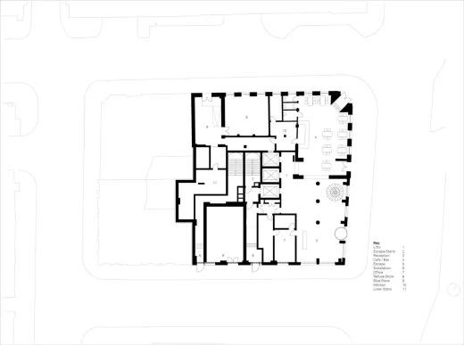 Chatham Street aparthotel building ground floor plan