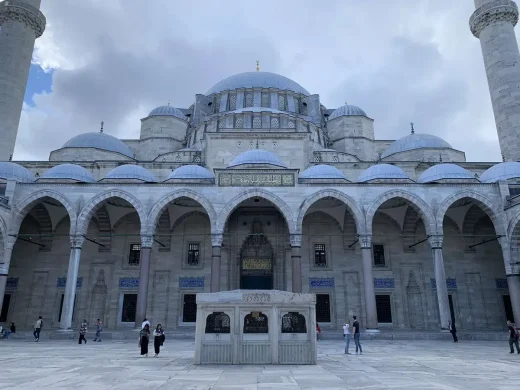 Suleymaniye Mosque Istanbul courtyard Turkey