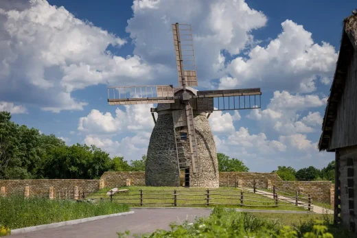 Traditional Windmill Restoration Kherson Ukraine