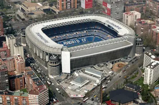 Bernabeu Stadium Madrid aerial photo