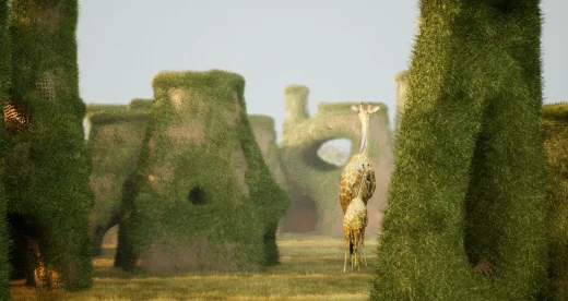 Giraffe Water Towers Serengeti Tanzania