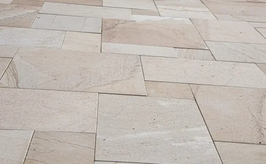 Large porcelain tile house paving