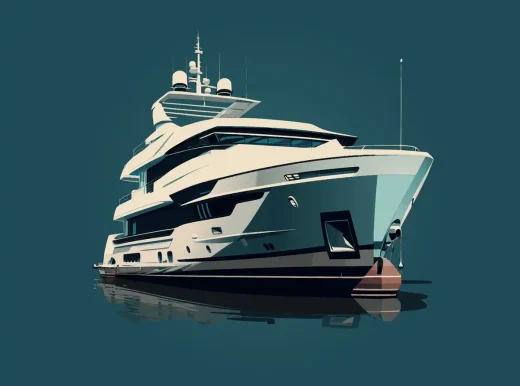 The evolution of yacht design - rendering superyacht