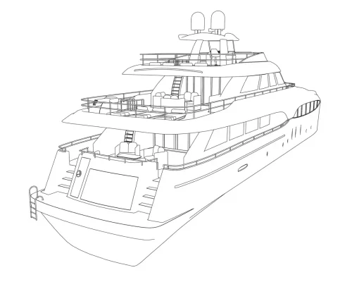 The evolution of yacht design sketch exterior