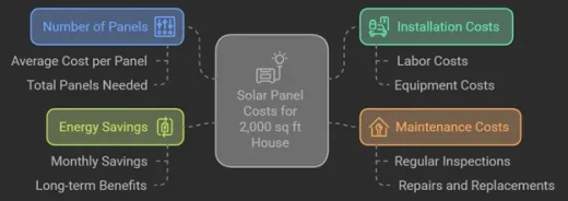 Cost of solar panels for a 2000 square foot house