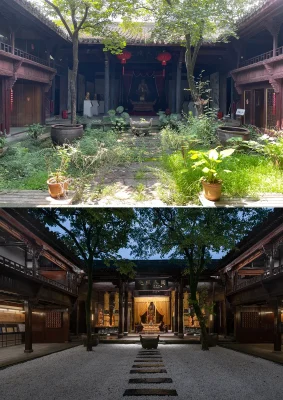 Micro-renovation of Shennong Temple China