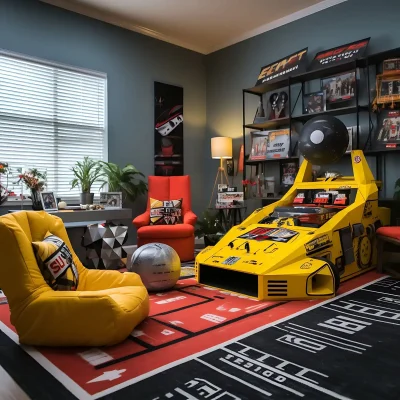 Perfect game room for 80s and 90s kids