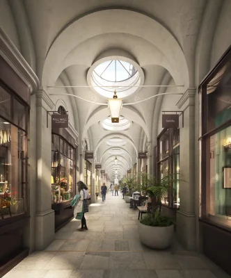 Grade I listed Royal Opera Arcade London