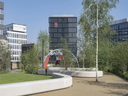 The Stage park and play area above rail viaduct