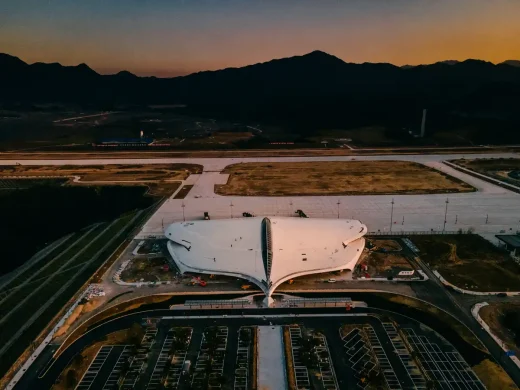 Lishui Airport building construction in China