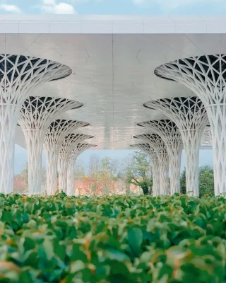 New Lublin railway station building Poland